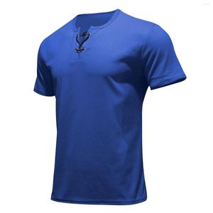 Camisetas masculinas camisetas de moda exclusiva de moda de moda de coleira redonda de colar