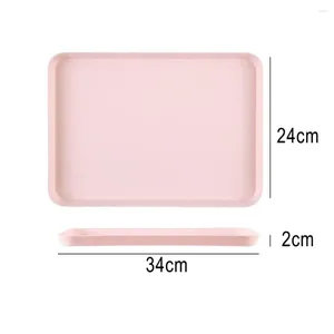 Plates Kitchen Dining Bar Heat-Resistant Trays Plate Dinner Flat Fruit Tray PP Tea Serving Dishes Convenient