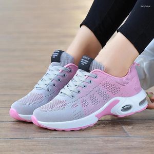 Scarpe da fitness da donna sneaker da donna estate maglia grigia che corre per la palestra di donne leggere