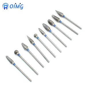 10Pcs Durable Tungsten Steel Dental Drill Burs Polishing and Grinding Tool for High Speed Handpiece Tool Dentist Equipment