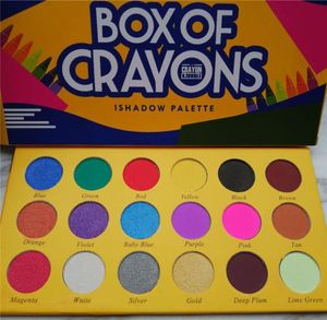 Nova paleta de sombras de maquiagem Caixa de giz de cera Ishadow Cosmetics 18 Cores Shimmer Beauty Matte Eye Shadow The Crayons Case1271144