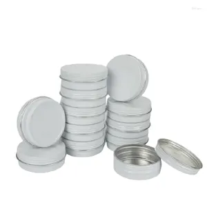 Storage Bottles White Aluminum Jar 60g 60ml Metal Tin Recyclable Candle Wax Skincare Cream Cosmetic Packaging Aluminium Pot Container