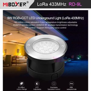 Miboxer LoRa 433MHz RGB+CCT 9W LED Underground Light Waterproof IP68 Outdoor Lamp 433MHz Remote / Gateway control AC12V/DC12~24V