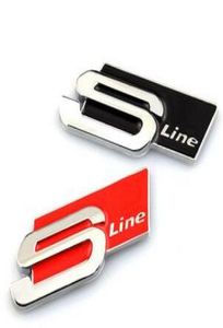 3D Metal S Line Sline Car Sticker Emblem Badge Case för A1 A3 A4 B6 B8 B5 B7 A5 A6 C5 Accessories Car Styling2445693