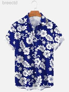 Camicie casual maschile nuove camicie floreali casual di lusso di lusso a manica corta 3D più dimensioni harajuku rockabilly anime maccabi 240409