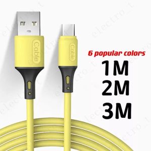 High Speed ​​2A 1M Kabel Fast Charger Micro USB Type C laddningskablar för iPhone Samsung Moblie -telefon