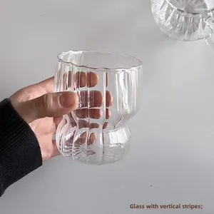 ワイングラスガラスコーヒーカップSウォータージュースボトル日本のミルクカップウイスキーシャンパンドリンクウェア