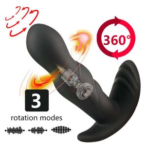 360 Rotating Anal Vibrator Prostate Massager Butt Plug Powerful Stimulation sexy Toys for Men Women Couples