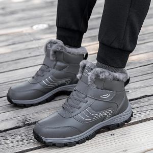 Boots Hot Sale Antiskid Men Snow Boots Stylish Casual Quality Unisex High Shoes Winter Plush Warm Lined Sneaker Outdoor Soft Comfort