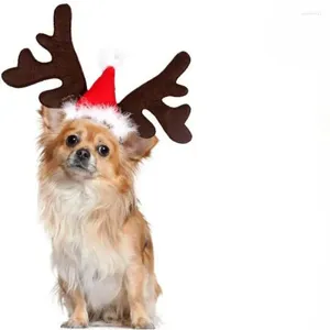 Dog Apparel Pet Christmas Headdress Antlers Headband With Hat Party Headgear Puppy Costumes Cats Dress Up Headwear Caps