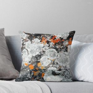 Pillow Orange And Grey Lichen #1 Throw Christmas Supplies Covers Pillowcase Embroidered Cover