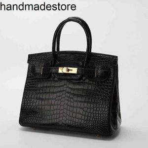 Leather Bk Designer Handbag Bag Women 2024 Crocodile Skin Womens Fashion Trend