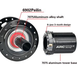 Arc Boost Bisiklet Gökleri MTB Bisiklet Hub Ön Arka 6 Pawls 3 Diş 114 Tıklama Mühürlü Rulman Hg 8 9 10 11 MS SRAM XD 12S