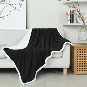 Filtar Solid färg förtjockad dekorativ soffa andningsbar kast filt för soffa bärbar rese camping sängäcke heminredning