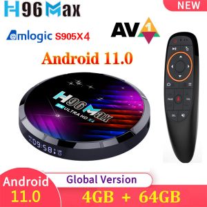 Box H96 Max X4 Smart TV Box Android 11 Amlogic S905X4 4K HD 2.4G 5G Dual WiFi BT4.0 Mottagare Media Player 4G 32G 64G Set Top Box