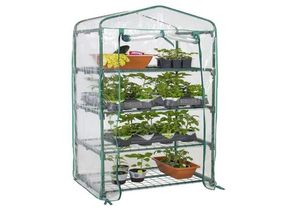 4 -poziomowy Mini Green House 4 półki Zielony Dom Przenośny mini zewnętrzny zielony dom 27 Quot x 18quot x 63quot9456511