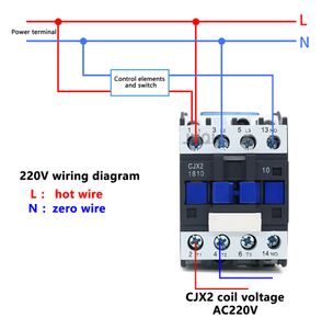 AC-kontaktor CJX2-1801 18A Switches LC1 AC Contactor 3-fasspänning 380V 220V