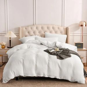 Bedding Sets Nordic Soft Solid Home Textiles Duvet Cover Set Bedclothes Bedspread Quilt Twin Size Bed Comforter