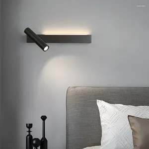 Vägglampa minimalistisk ljus lyx full koppar enkel moderna soffa bakgrundslampor nordiskt kreativt sovrum säng lång