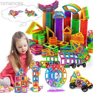 Ímãs brinquedos magnéticos bloqueio de tamanho magnético Blocks Diy ímãs Toys for Kids Designer Construction Conjunto de Natal para crianças brinquedos 240409