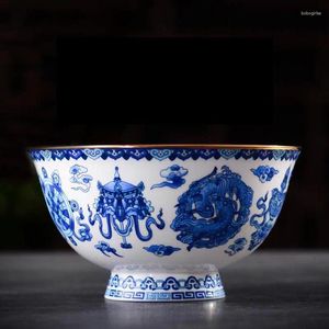 ボウル4.5/5/6インチJingdezhen Blue and White Porcelain Ramen Bowl Kitchen Atnesils Soup Rice Chinese Bone China