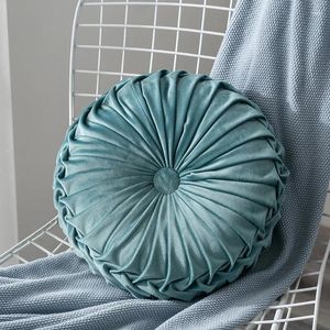 Подушка Nordic Style Velvet Plearted Pouf круглый цвет сплошного цвета Домашний декор диван диван