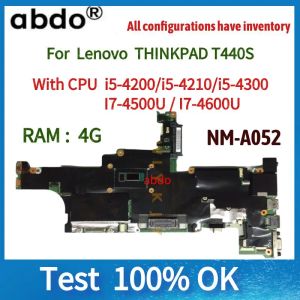 Motherboard NMA052 Motherboar.For Lenovo Thinkpad T440S Laptop Motherboard.With i3 i5 i7 4th Gen CPU and 4G RAM.100% Test Work