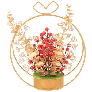 Dekorative Blumen künstlicher Blumenkorb Handheld Hochzeit Dekorationen Tische Wohnzimmer Eisen Dinning Ornament Rote Beeren Liebhaber