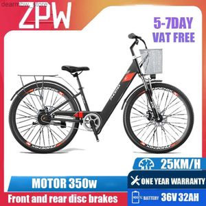 Cyklar ZPW R1-R3 26 tum Ebike Alloy Tire Motoriserad BICYC 350W 36V 20AH SNOW ROAD ECTRIC BICYC Vuxen Ectric Bike L48