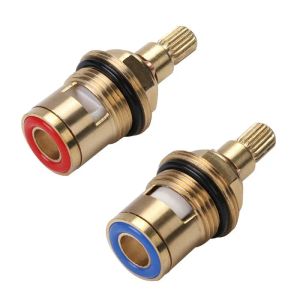 Brass Ceramic Stem Disc Faucet Cartridge Replacement Cold/Hot Faucet for Valve Water for Bathroom Tap Easy to Install