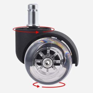 1PC Mute Universal Wheel Office Chair Rollers Wheel Safe Gummi Swivel Furniture Caster Möbler Hårdvara för skrivbordskontor