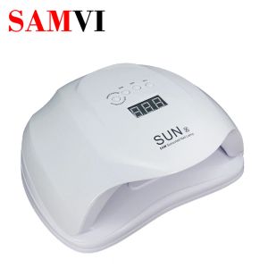 Kurutucular Samvi 54W tırnak lambası 10s/30s/60s zamanlayıcı LED tırnak kurutma makinesi çift UV LED'ler tırnak lambası kürleme ışığı alt jel lamba kurutucu tırnak için