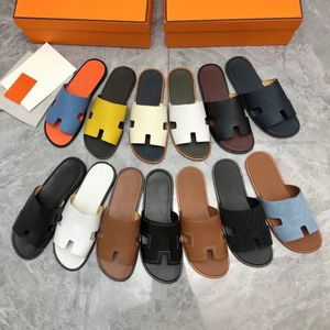 Luxurys sandal slip-on designer sommarskor tofflor utomhus platt pool 10a toppkvalitet mule loefer skjutreglage läder sandale mens kvinnor strand promenad casual sko bild