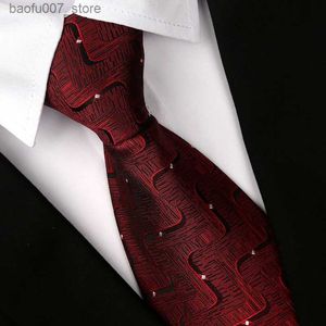 Nackband lila mens silk tie mens formella företag 8 professionell arbetsdräkt lat dragkedja stil brudgummar bröllopq