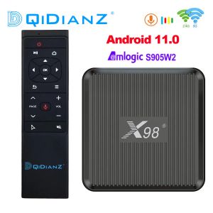 Box Android 11.0 TV -Box X98Q Amlogic S905W2 Quad Core 2G16G X98 TVBOX 1G8G AV1 2,4G 5G WiFI 4K HDR Media Player Set Top Box