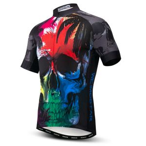 2021 Cycling Jersey Men Bike Road MTB bicycle Clothing Summer Maillot Mountain Road Racing Top Ropa Ciclismo Shirt Skull Red