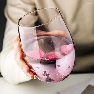 Wine Glasses Starry Sky Colored Eggshell Cups Water Glass Female Household Teacup Personality Coffee Cup Send Relatives Gifts