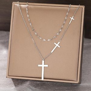 Pendant Cross Necklace Cross Choker Gold Necklace Chain Designer Halsband för kvinna Guldhänge halsband Kvinnor smycken 343