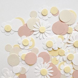 Dekoracja imprezy 1 bag Daisy Flower Round Paper Confetti Wedding Table Centerpiece Decor Baby Shower Birthday Fire