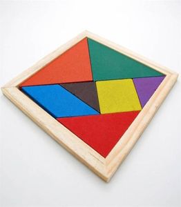 Neue 20 PCs ganze Kinder Mentalentwicklung Tangram Holz Jigsaw Puzzle Bildungsspielzeug für Kinder9672590