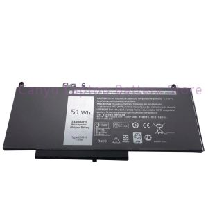 Batterier Nytt G5M10 Laptop -batteri för latitud E5250 E5450 E5550 7.4V 51WH