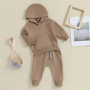 Set di abbigliamento per bambini bambino bambino che ha set inverno inverno set di felpe con cappuccio pantaloni pantaloni outfit tuta