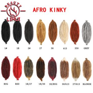 かぎ針編みのかぎ針編み髪の長い弾力性のあるアフロひねりかぎ針編みの髪の女性diy kinky bulk hair extensions for braids 28inch