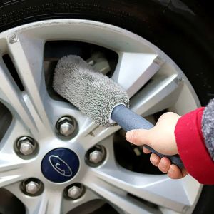 For Car Auto Washing Cleaner Tools Car Wash Portable Microfiber Wheel Tire Rim Brush Car Wheel Wash Cleaning With Plastic Handl