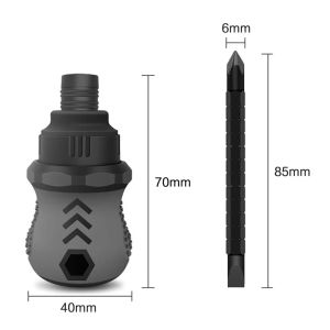 STONEGO 1PC Dual-Purpose Ratchet Screwdriver Adjustable Phillips Slotted Screwdriver Telescopic Repair Tool Hand Gadget