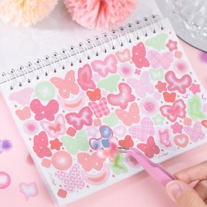 Bobo 50 Sheets Stickers Kitap Sevimli Yineleme Olmayan Dekor Scrapbooking Idol KPOP Etiket Kırtasiye Fotokards Sticker Kawaii Kırtasiye