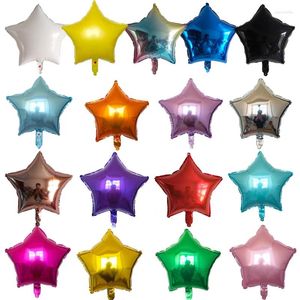 Decorazione per feste 10pc da 18 pollici viola/blu/rosa oro/rosso stella in lamina palloncini di buon compleanno palloncini per baby shower/forniture per matrimoni