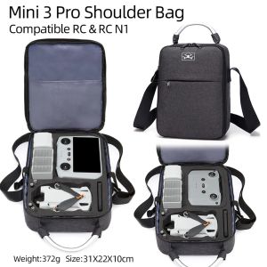 Tillbehör Portable Carrying Bag Stor handväska Oxford Protection Case Lagring Fodral axelväska för DJI Mini 3 Pro Remote Controller Travel