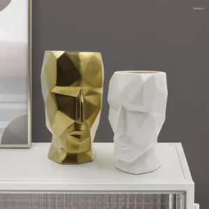 Vasen kreative Keramik Großhandel Nordische abstrakte geometrische Figuren Porträt -Ornamente Soft Decoration Studio Artwork