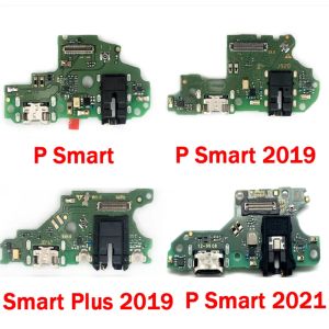 Для Huawei P Smart 2019 / P Smart 2021 USB -зарядка разъема разъема разъема с гибким кабелем с микрофоном с микрофоном